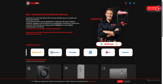 Security scan screenshot of https://lbatec.com.br/