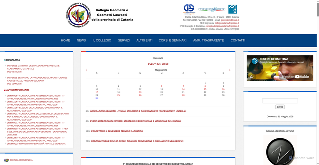 Security scan screenshot of https://www.geometrict.it