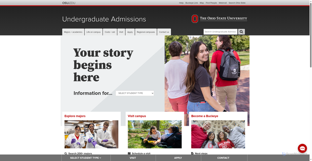 Security scan screenshot of https://undergrad.osu.edu/