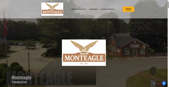 Security scan screenshot of https://townofmonteagle-tn.gov/
