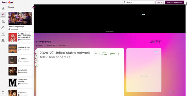 Security scan screenshot of https://ficworld.fandom.com/wiki/2026%E2%80%9327_United_states_network_television_schedule