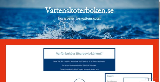 Security scan screenshot of https://vattenskoterboken.se