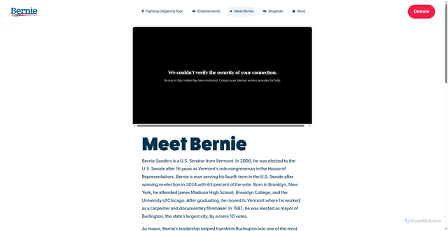 Security scan screenshot of https://bsanders-astro.pages.dev/about/