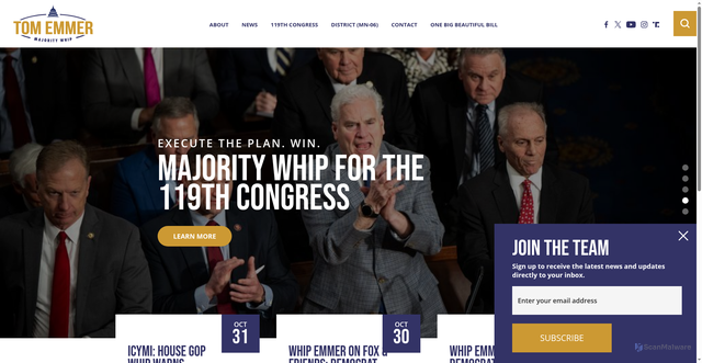 Security scan screenshot of https://www.majoritywhip.gov/