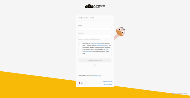 Security scan screenshot of https://apps.impargo.de