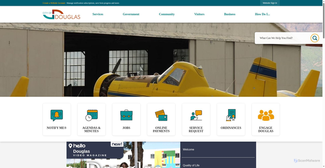 Security scan screenshot of https://douglasaz.gov/