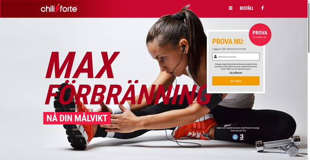 Security scan screenshot of https://www.chiliforte.se/