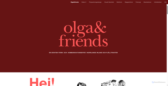 Security scan screenshot of https://olgaandfriends.se