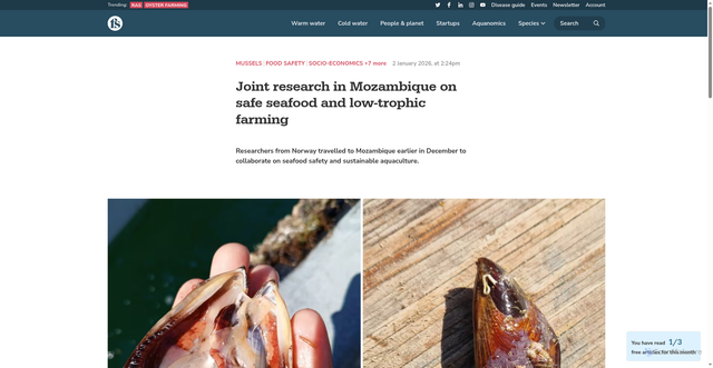 Security scan screenshot of https://thefishsite.com/articles/joint-research-in-mozambique-on-safe-seafood-and-low-trophic-farming