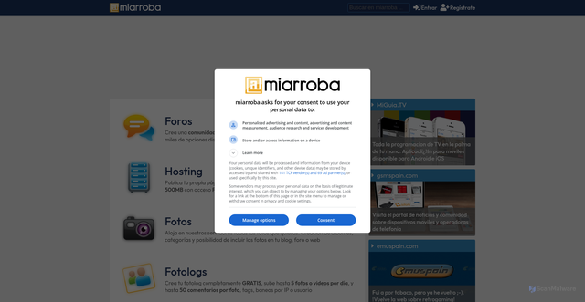 Security scan screenshot of https://avanzaconbhd.webcindario.com/