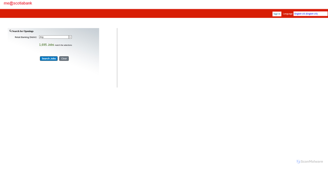 Security scan screenshot of https://career17.sapsf.com/career?company=scotiabank