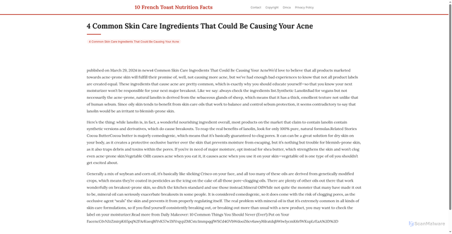 Security scan screenshot of https://jfflonlinehugo-wtlittsh7o.edgeone.app/11899-4-common-skin-care-ingredients-that-could-be-causing-your-acne.html