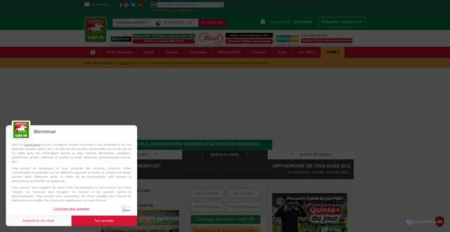 Security scan screenshot of https://www.turf-fr.com