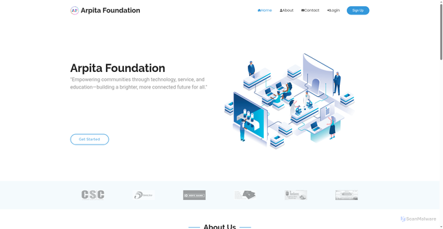 Security scan screenshot of https://arpitafoundation.org.in