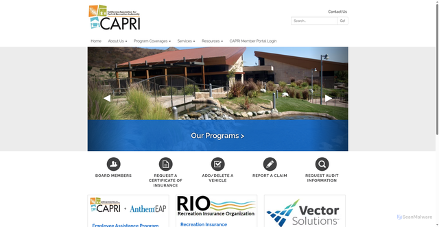 Security scan screenshot of https://www.capri-jpa.gov/