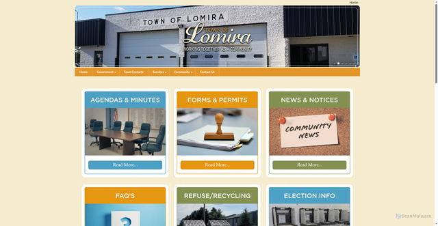 Security scan screenshot of https://www.townoflomira.gov/sysfiles/member/?memberid=0000