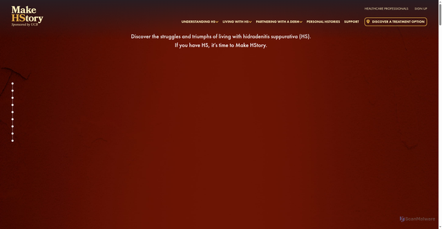 Security scan screenshot of https://www.makehstory.com