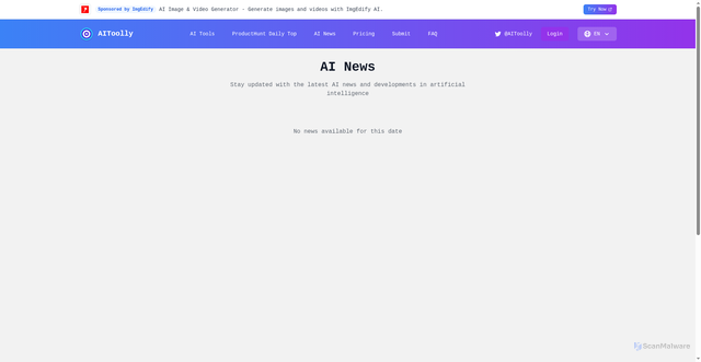 Security scan screenshot of https://aitoolly.com/ai-news