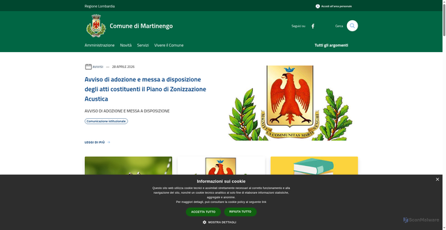 Security scan screenshot of https://www.comune.martinengo.bg.it
