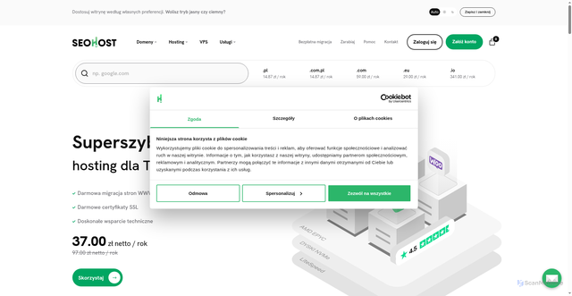 Security scan screenshot of http://smtp.radoslaw-pajak.pl/