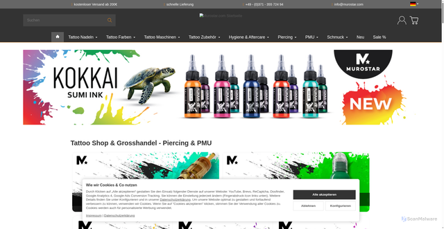 Security scan screenshot of https://www.murostar.com