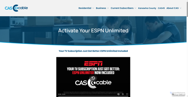 Security scan screenshot of https://www.cascable.com/espn
