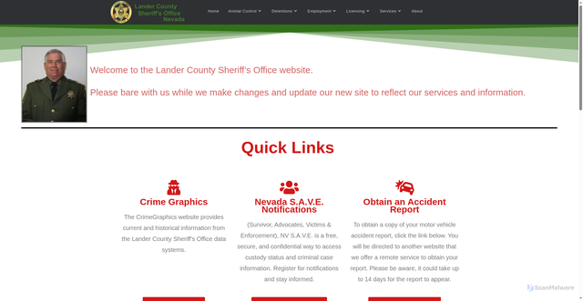 Security scan screenshot of https://landerso.gov/