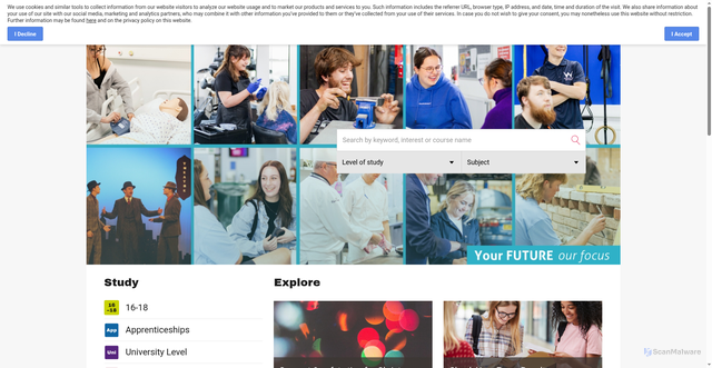 Security scan screenshot of https://www.weymouth.ac.uk/