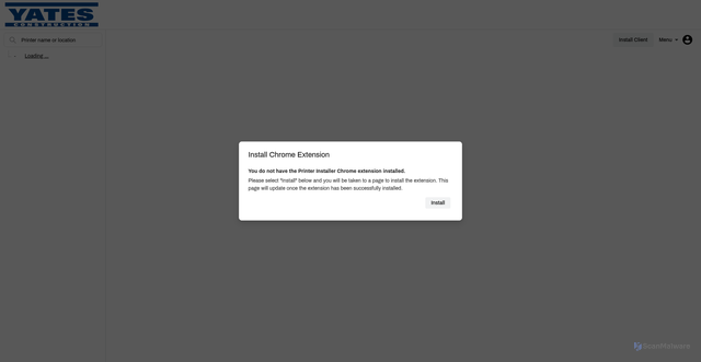 Security scan screenshot of https://tyci.printercloud.com