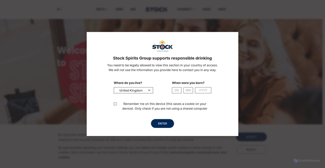 Security scan screenshot of https://www.stockspirits.com/