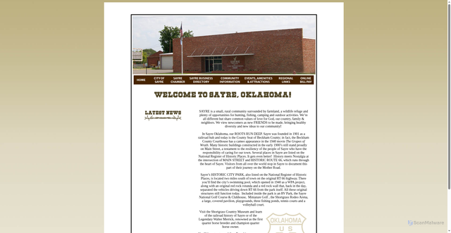 Security scan screenshot of http://www.sayreok.net/