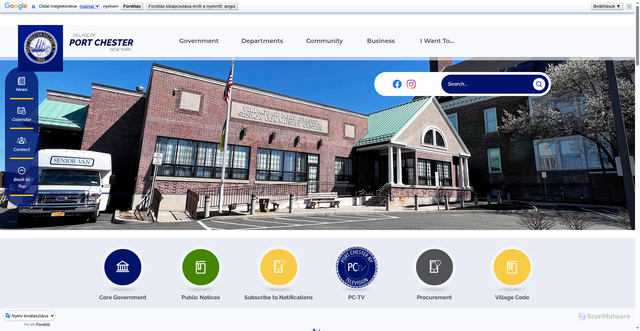 Security scan screenshot of https://portchesterny.gov/