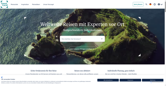 Security scan screenshot of https://travellocal.com