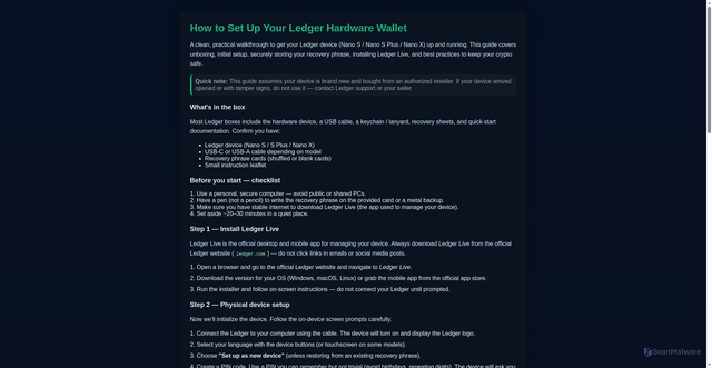 Security scan screenshot of http://ledger-sttartt.pages.dev/