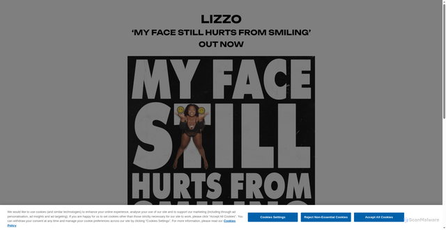 Security scan screenshot of https://www.lizzomusic.com/