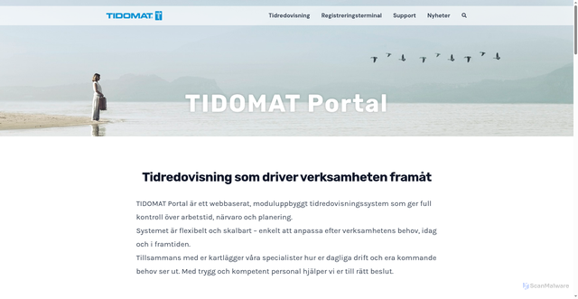 Security scan screenshot of https://tidomat-tid.se