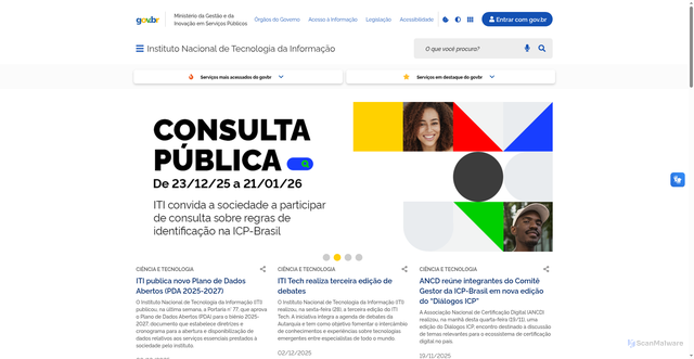 Security scan screenshot of https://www.gov.br/iti/pt-br