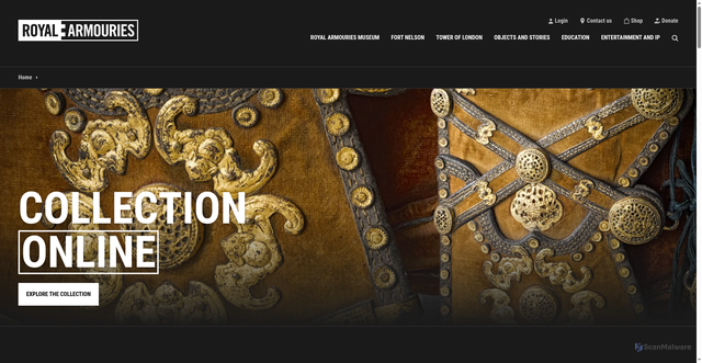 Security scan screenshot of https://royalarmouries.org/