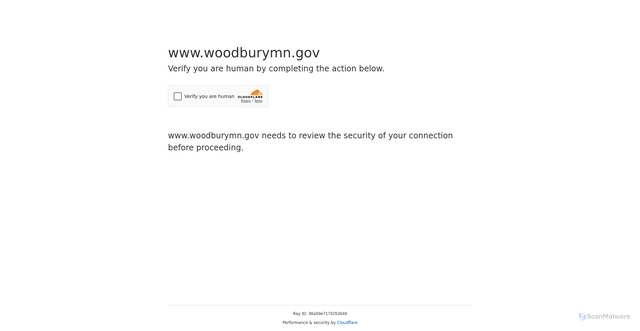 Security scan screenshot of https://www.woodburymn.gov/