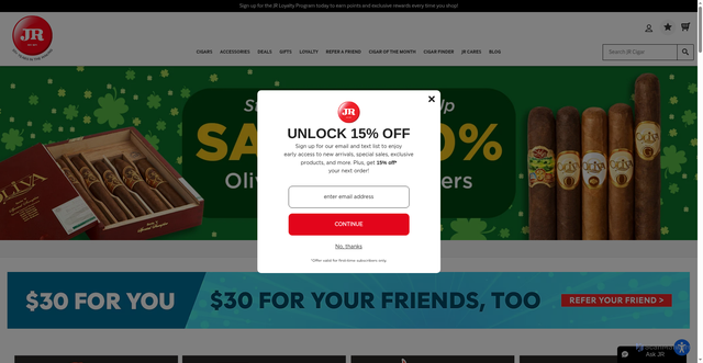 Security scan screenshot of https://jrcigars.com