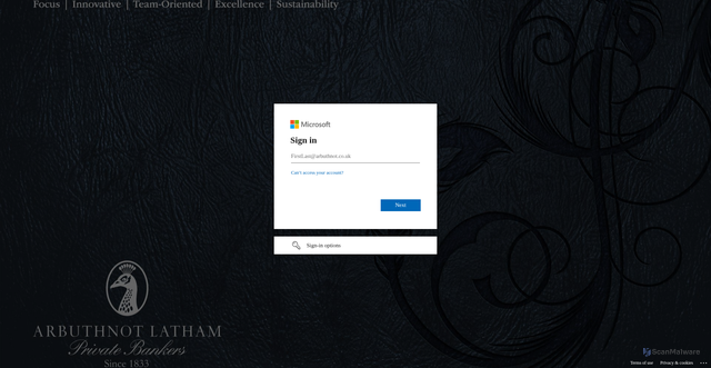 Security scan screenshot of https://arbuthnotlathamcrm--dev.sandbox.my.salesforce-setup.com