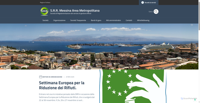 Security scan screenshot of https://www.srrmessinaareametropolitana.it/