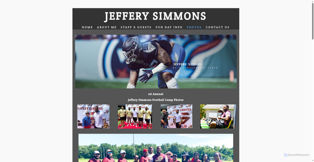 Security scan screenshot of https://www.jefferysimmons.com/PHOTOS.php