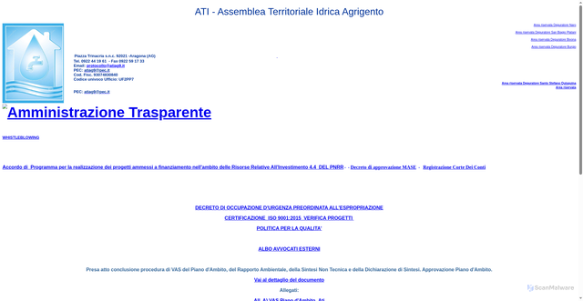 Security scan screenshot of https://www.atiag9.it/