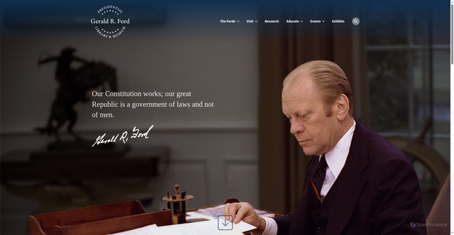 Security scan screenshot of https://www.fordlibrarymuseum.gov/
