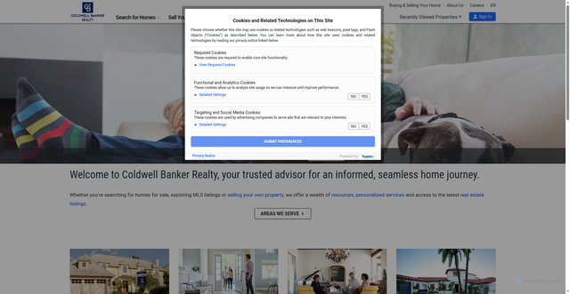 Security scan screenshot of https://coldwellbankerhomes.com