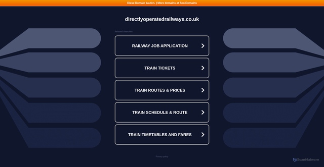 Security scan screenshot of http://directlyoperatedrailways.co.uk/