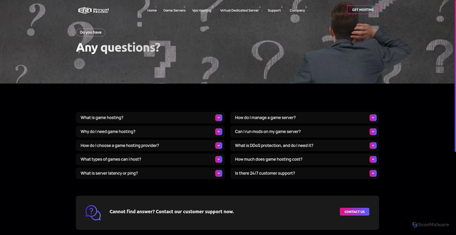 Security scan screenshot of https://royalnode.pages.dev/faq