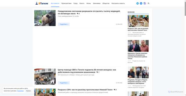 Security scan screenshot of https://v-tagile.ru