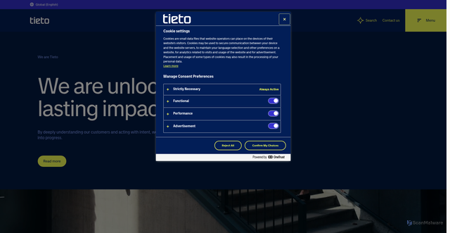 Security scan screenshot of https://evry.com